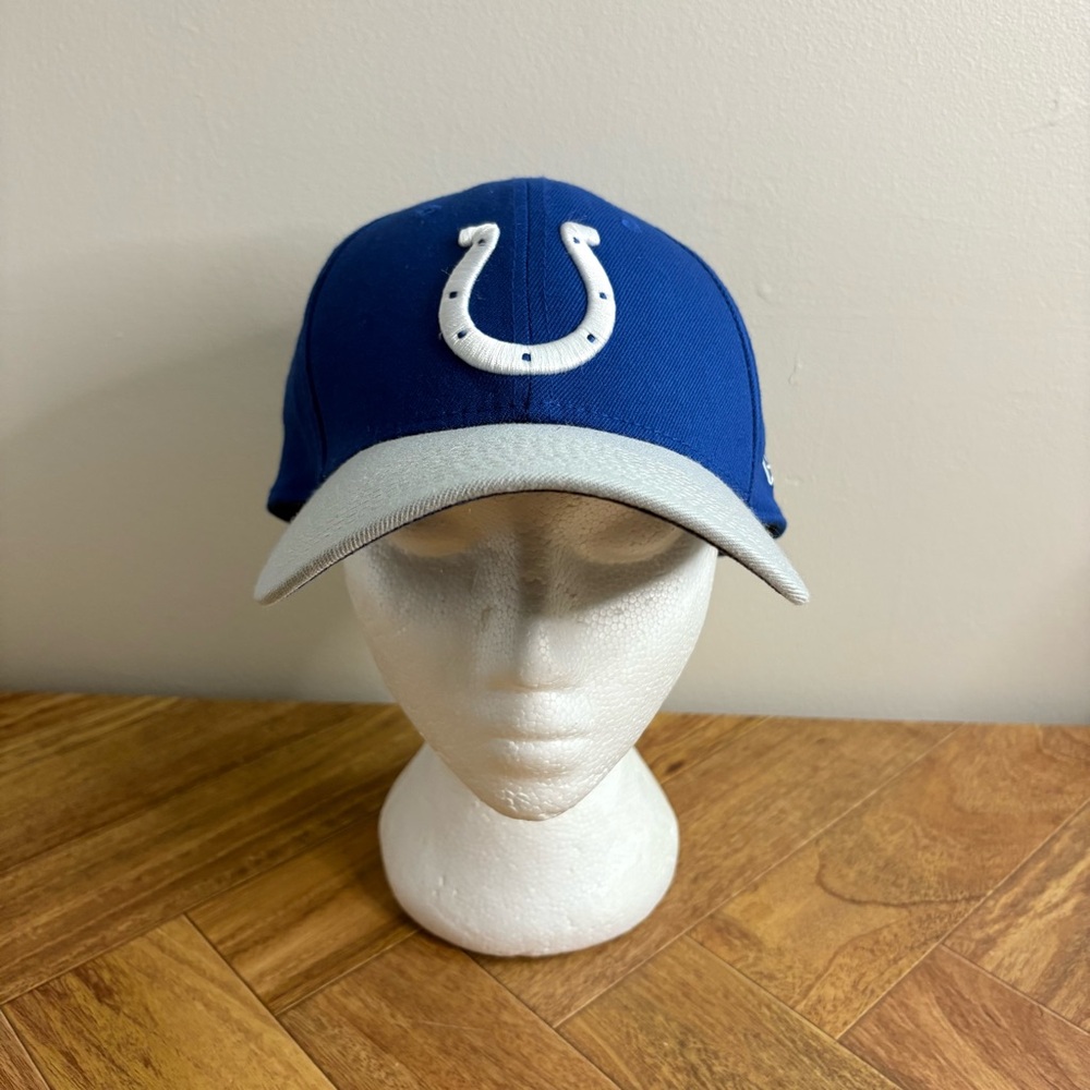 New Era Blue and Gray Hat Indianapolis Colts NFL Fitted Football Hat Men’s - Picture 1 of 7